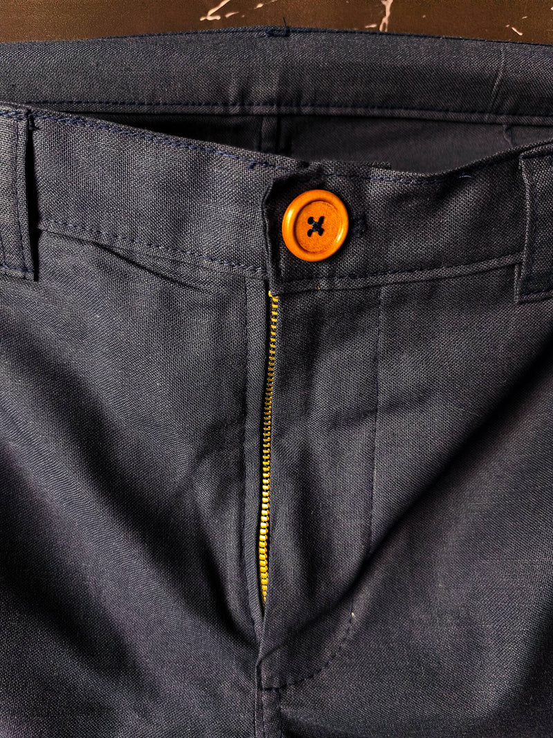 Bermuda Social Alfaiataria ZenK - Azul Marinho