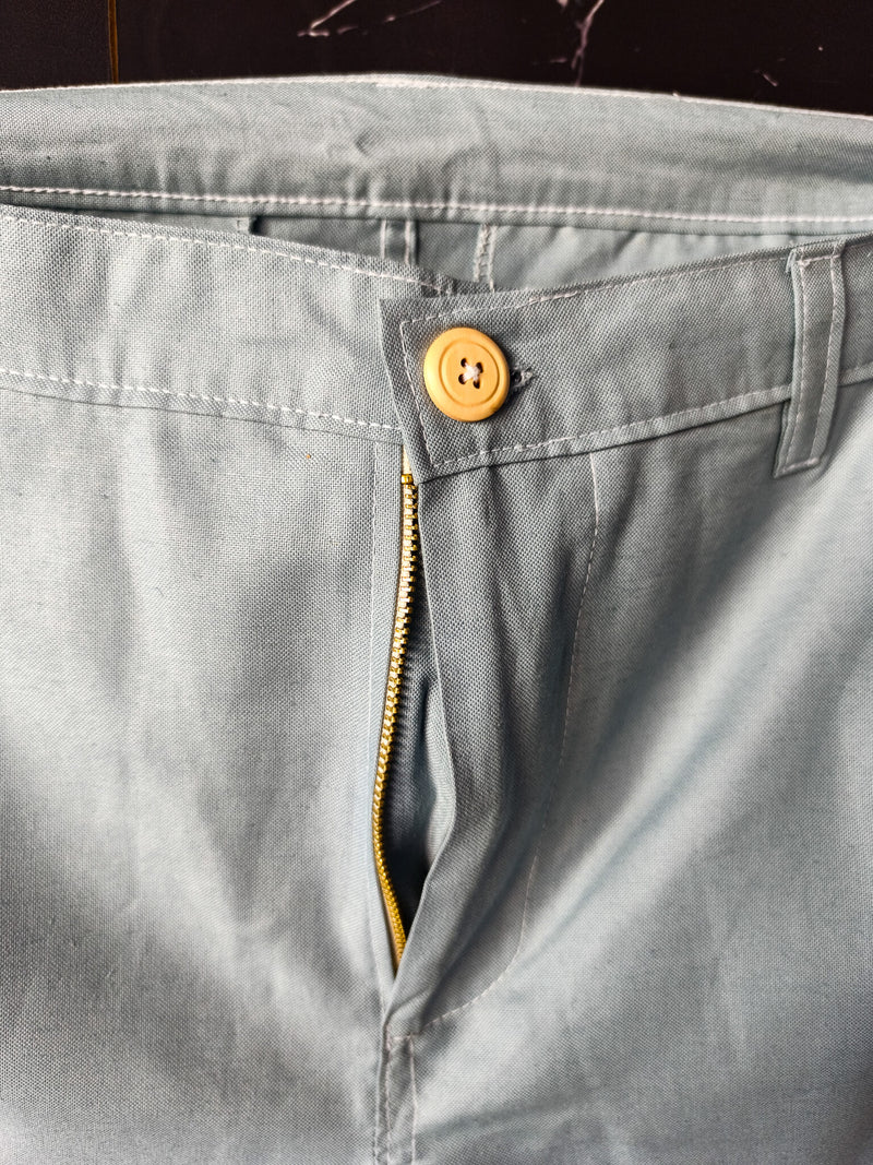 Bermuda Social Alfaiataria ZenK - Azul Bebê